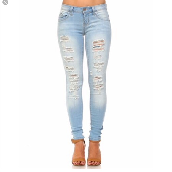 light wash distressed jeans men